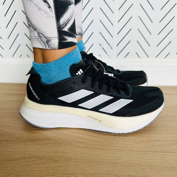 ❤️Adidas Adizero Boston 11 Size 7.5 Women Running Shoes Lightweight Black GX6657 - Picture 3 of 12